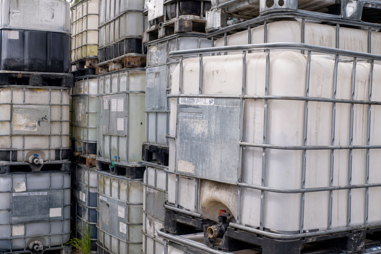 Used IBC totes of varying grades and condition